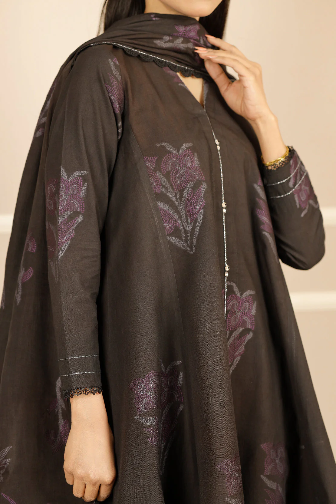 Unstitched Jacquard Cotton 3 Piece - Image 3