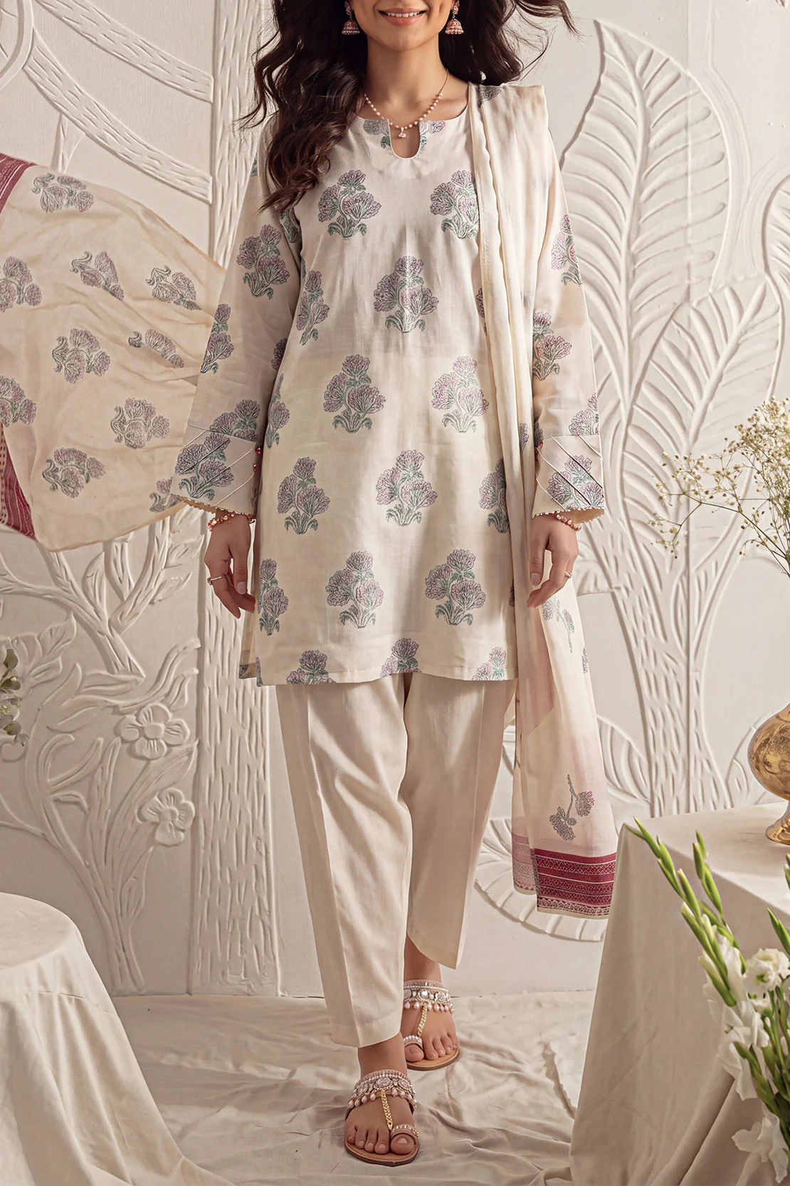 Unstitched Jacquard Cotton 3 Piece - Image 5