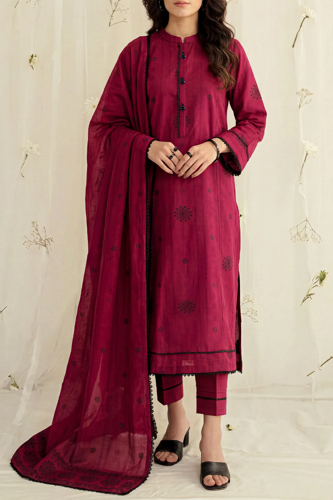 Unstitched Jacquard Cotton 3 Piece - Image 5