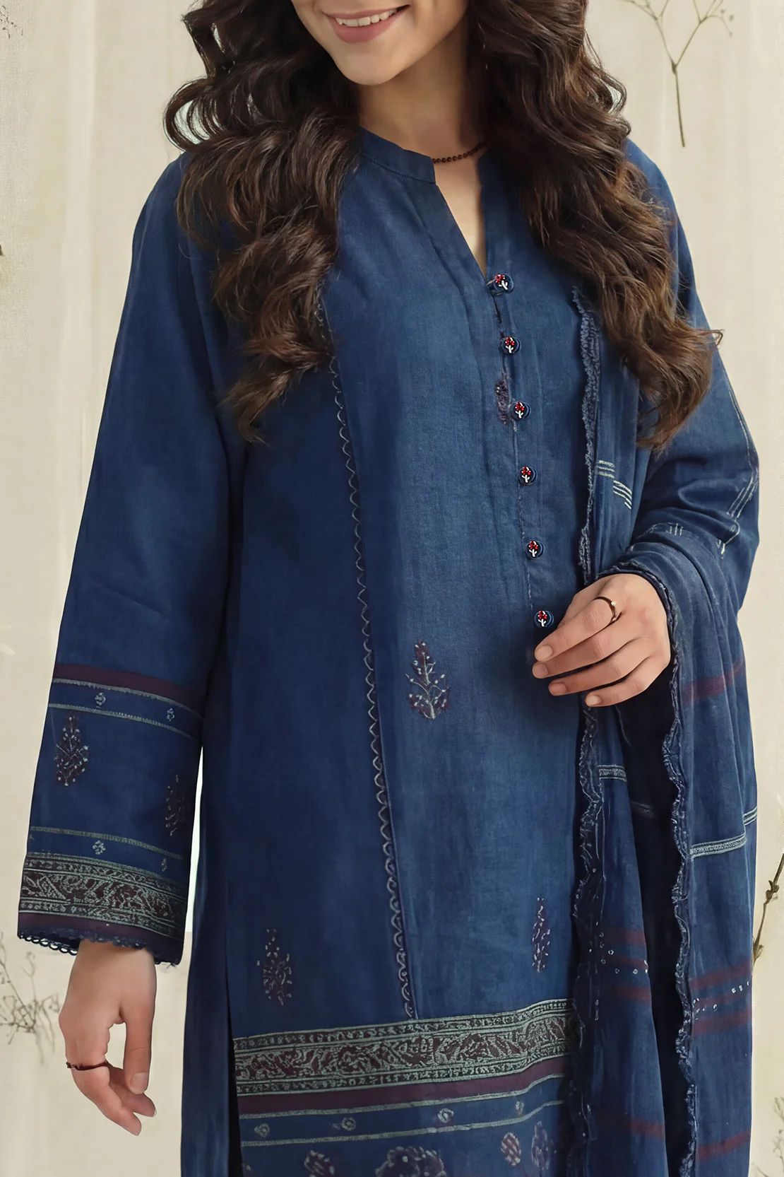 Unstitched Jacquard Cotton 3 Piece - Image 2