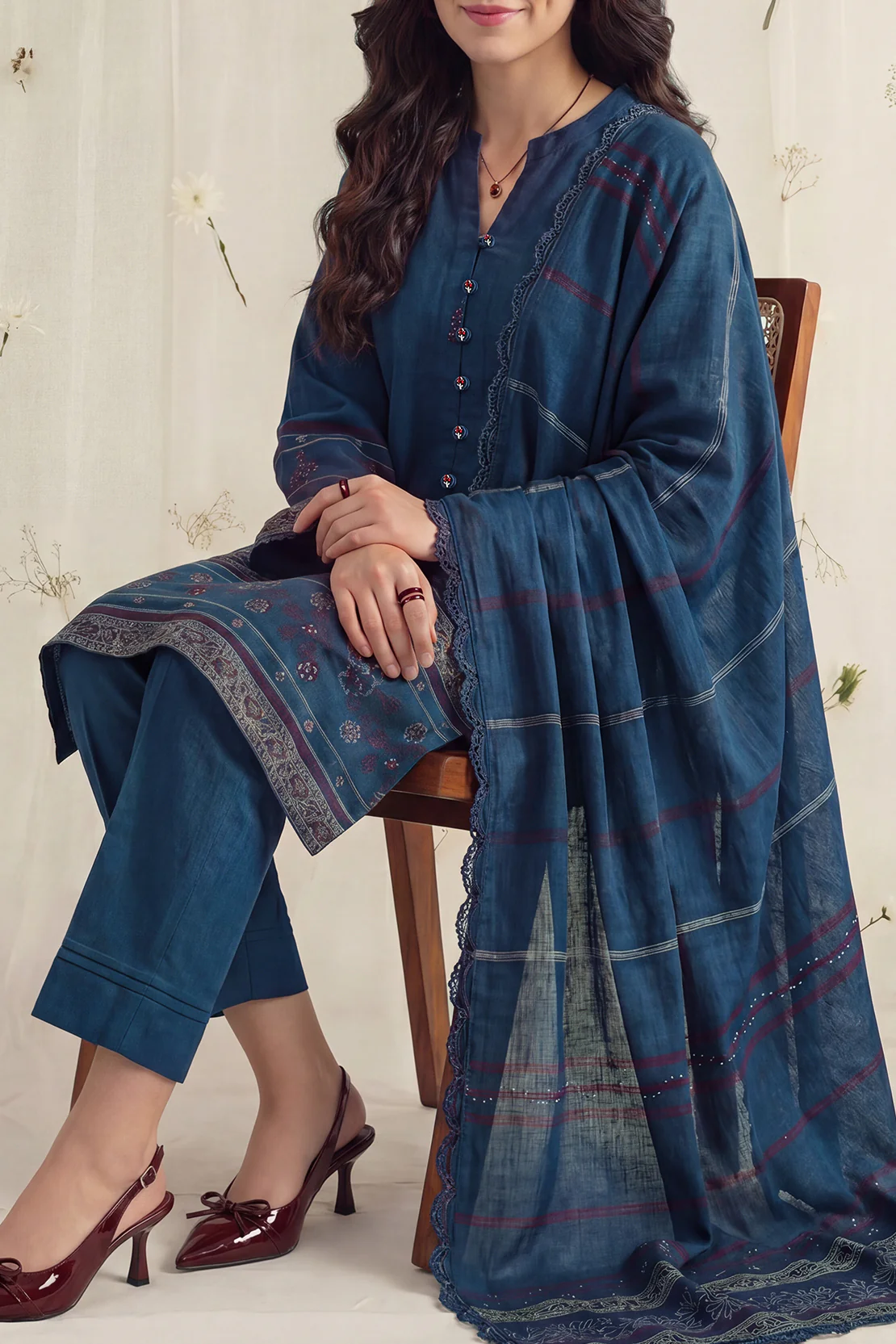 Unstitched Jacquard Cotton 3 Piece - Image 3
