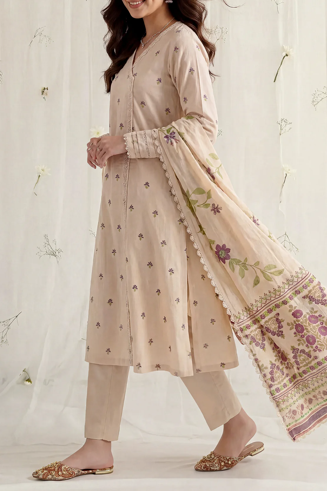 Unstitched Jacquard Cotton 3 Piece
