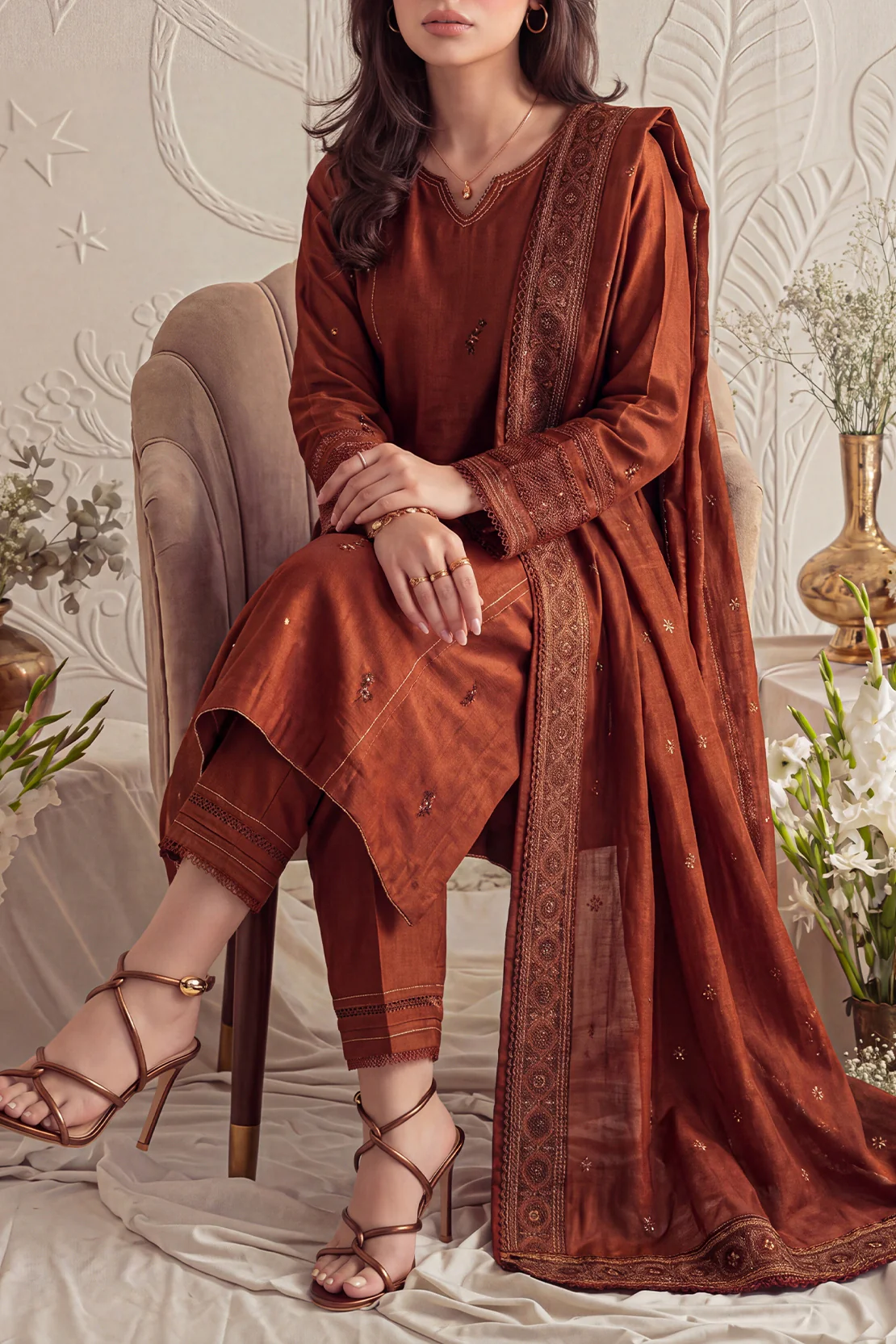 Unstitched Jacquard Cotton 3 Piece - Image 4