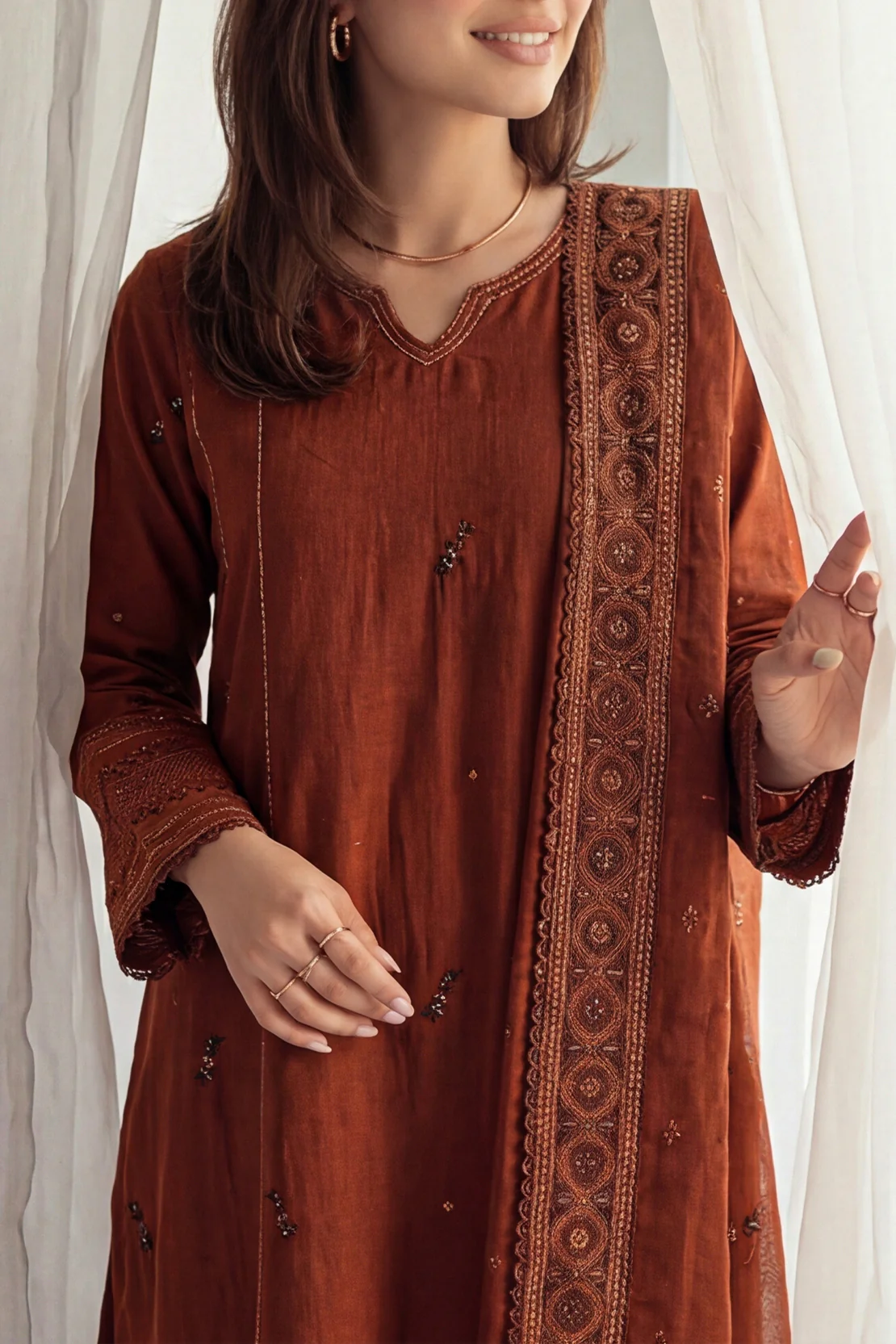 Unstitched Jacquard Cotton 3 Piece - Image 5