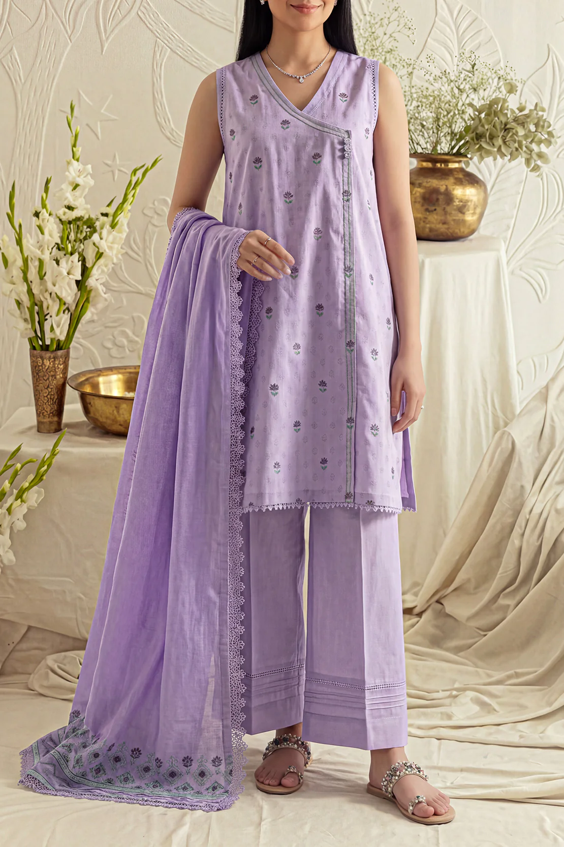 Unstitched Jacquard Cotton 3 Piece