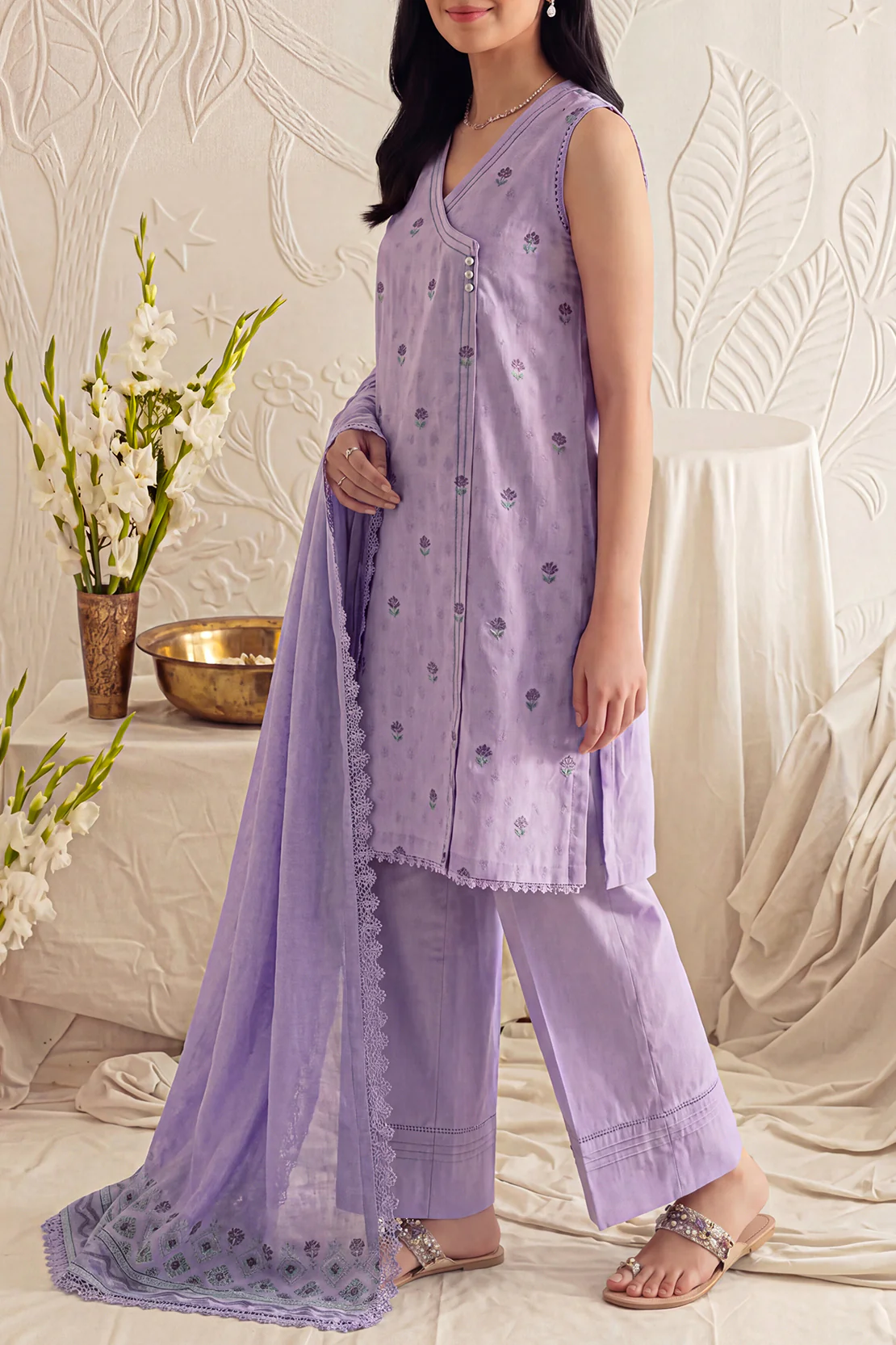 Unstitched Jacquard Cotton 3 Piece - Image 2