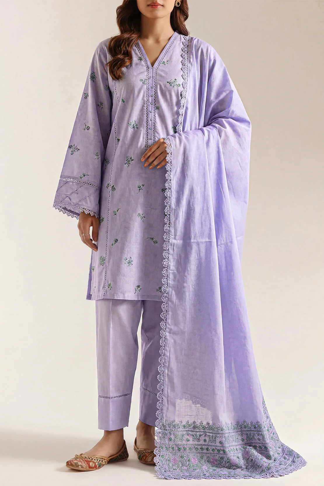 Unstitched Jacquard Cotton 3 Piece