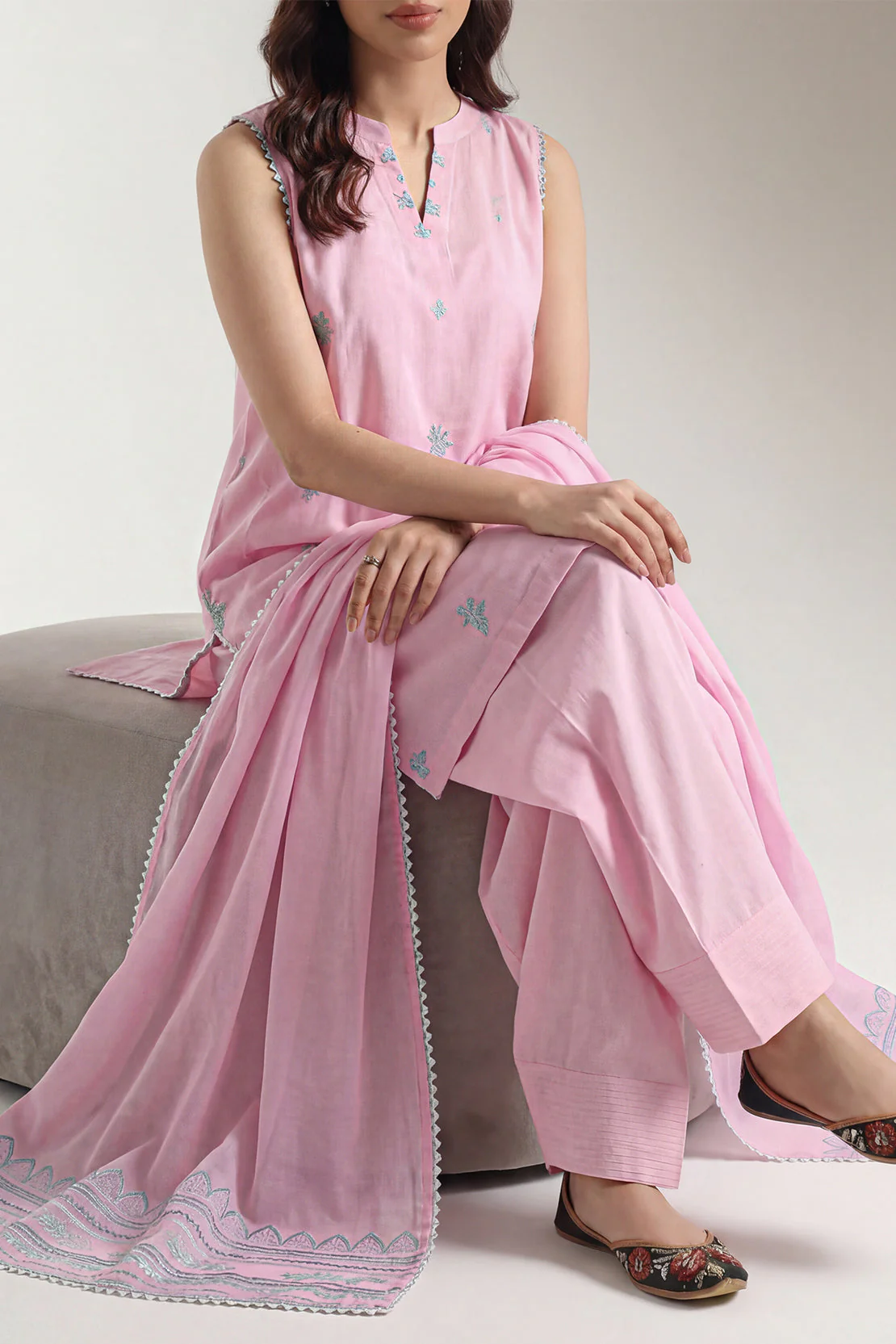 Unstitched Jacquard Cotton 3 Piece