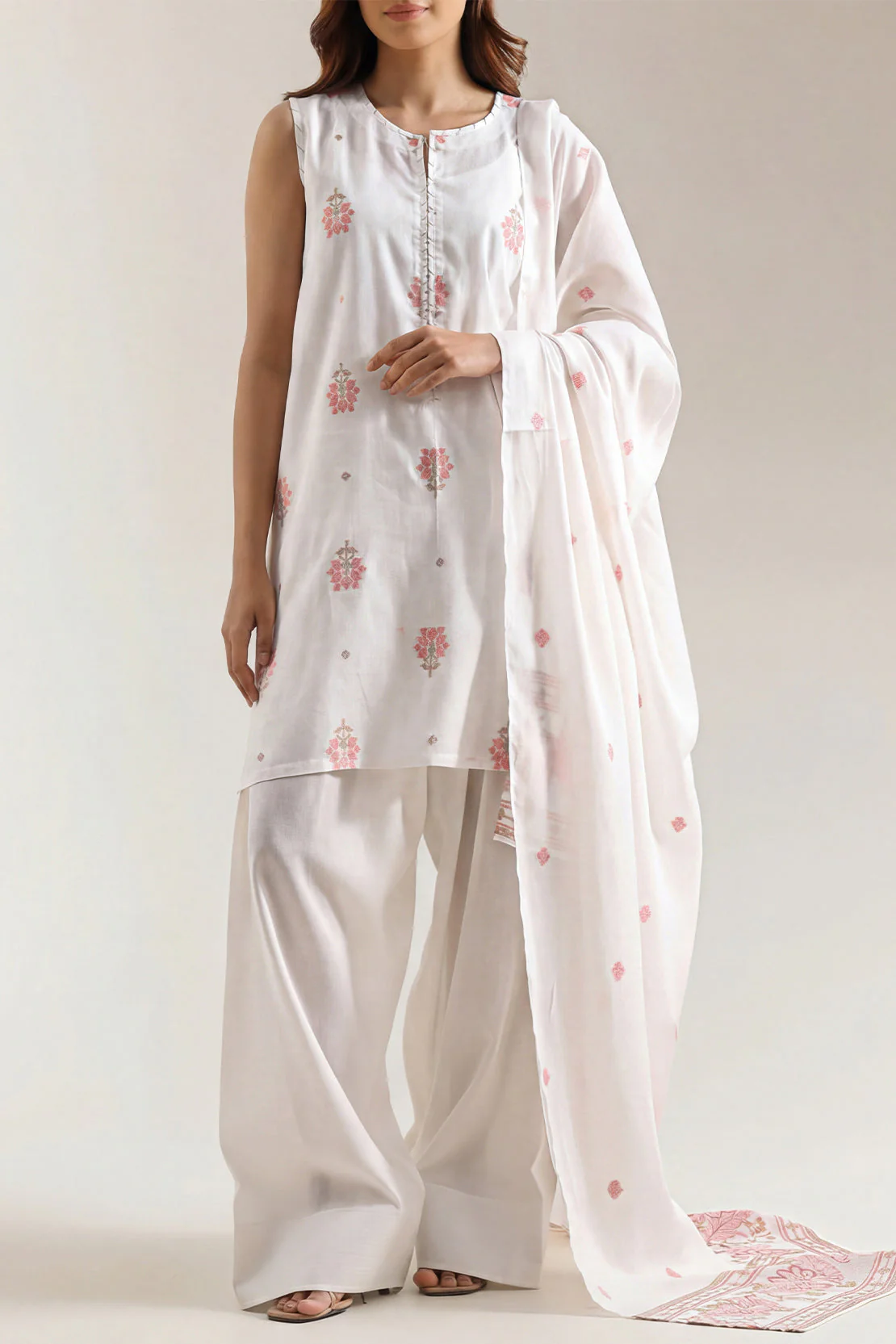 Unstitched Jacquard Cotton 3 Piece