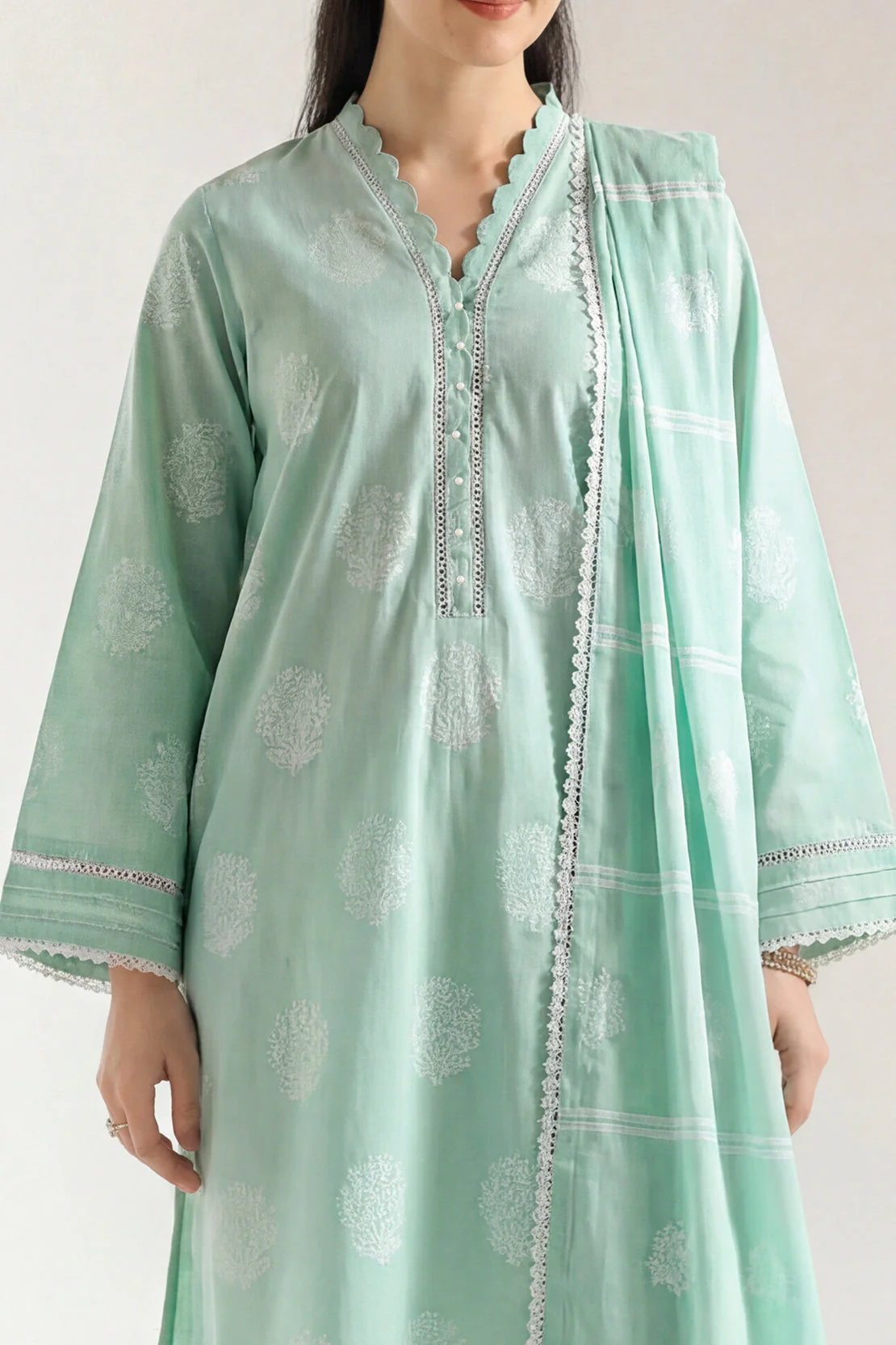 Unstitched Jacquard Cotton 3 Piece - Image 2