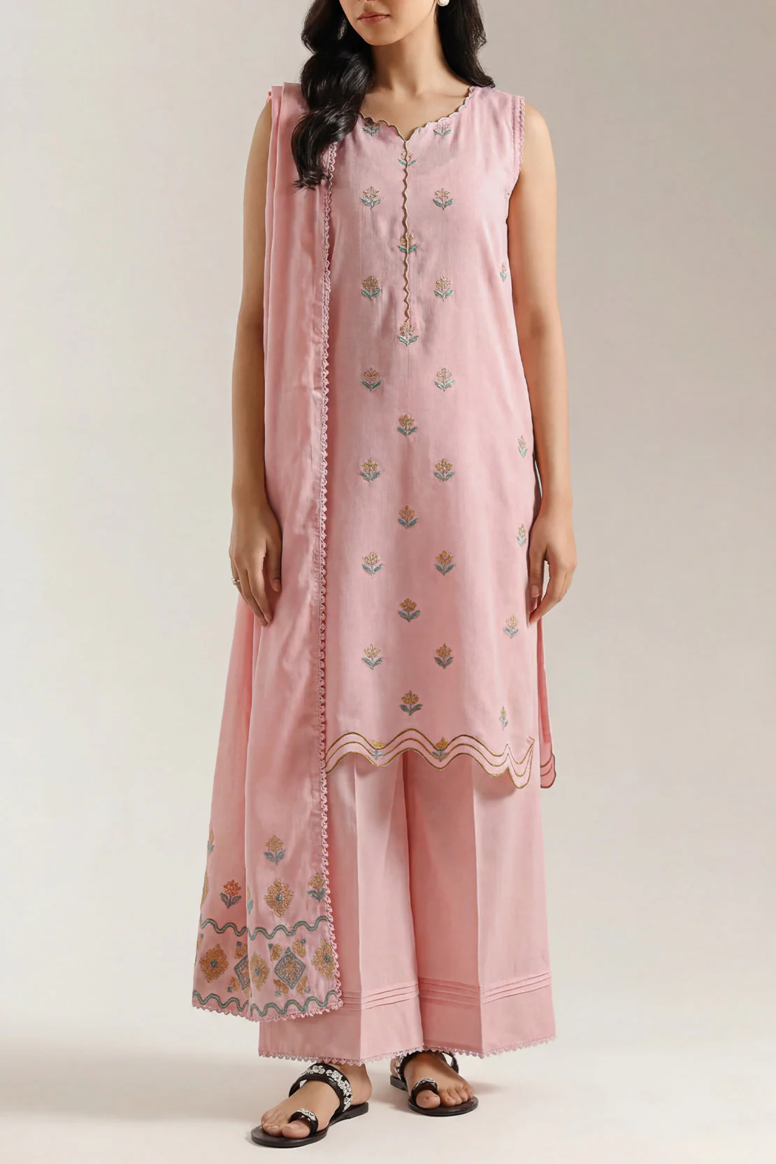 Unstitched Jacquard Cotton 3 Piece