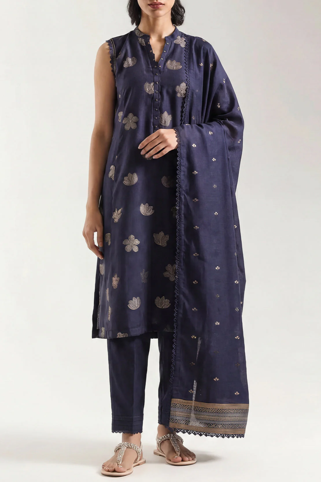 Unstitched Jacquard Cotton 3 Piece