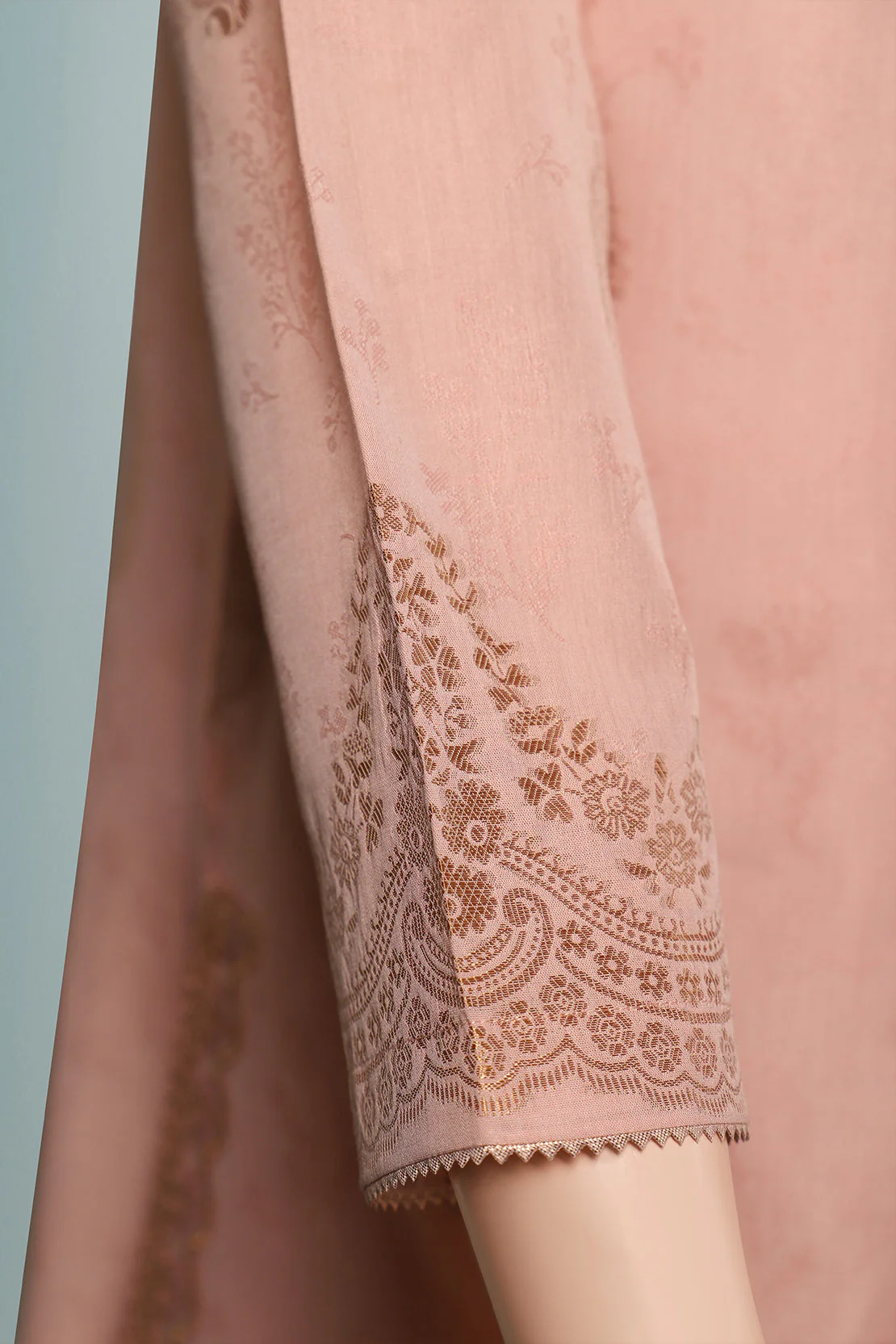Unstitched Jacquard Cotton Embroidered 2 Piece (Shirt/Dupatta) - Image 3