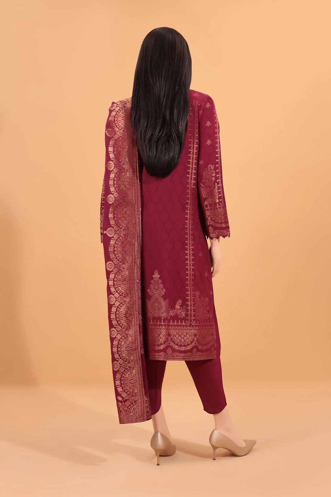 Unstitched Jacquard Cotton Shirt - Image 2