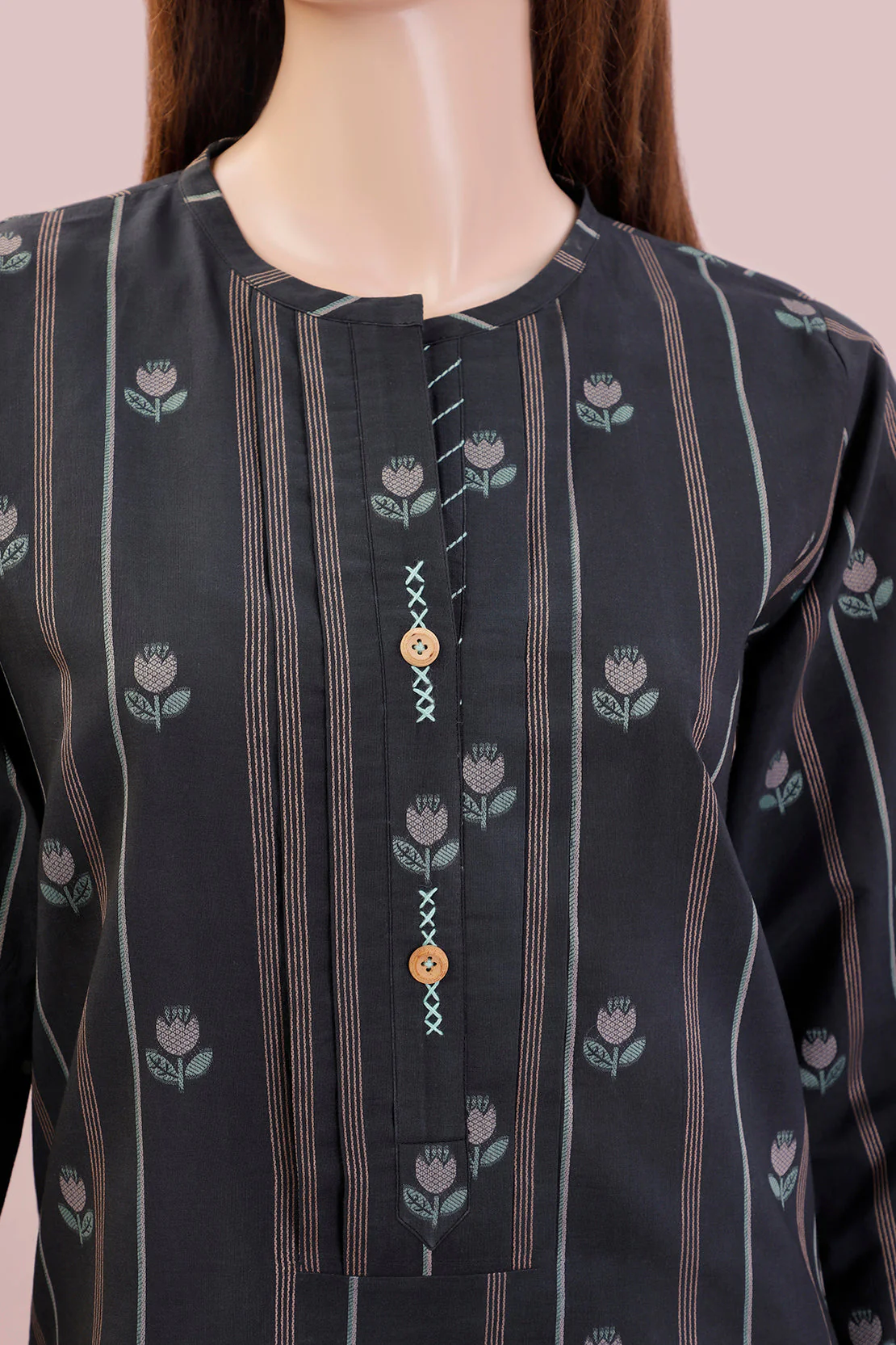 Unstitched Jacquard Cotton Shirt - Image 3