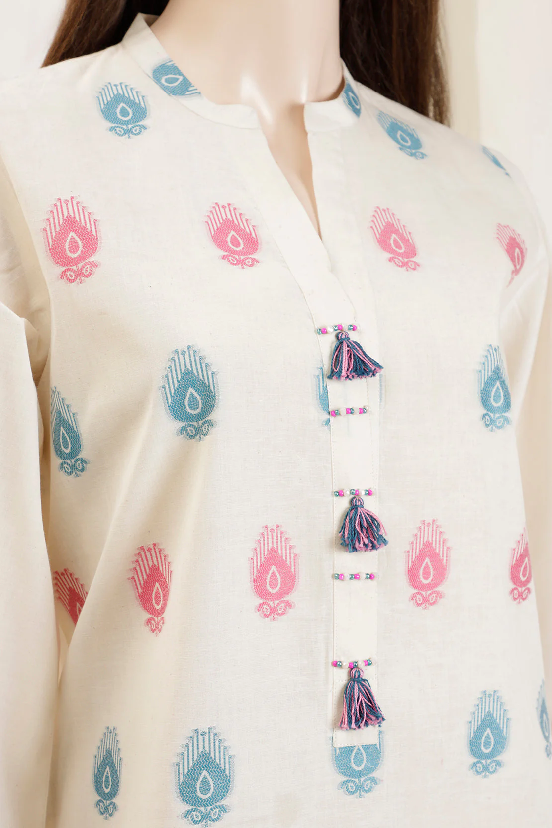 Unstitched Jacquard Cotton Shirt - Image 2