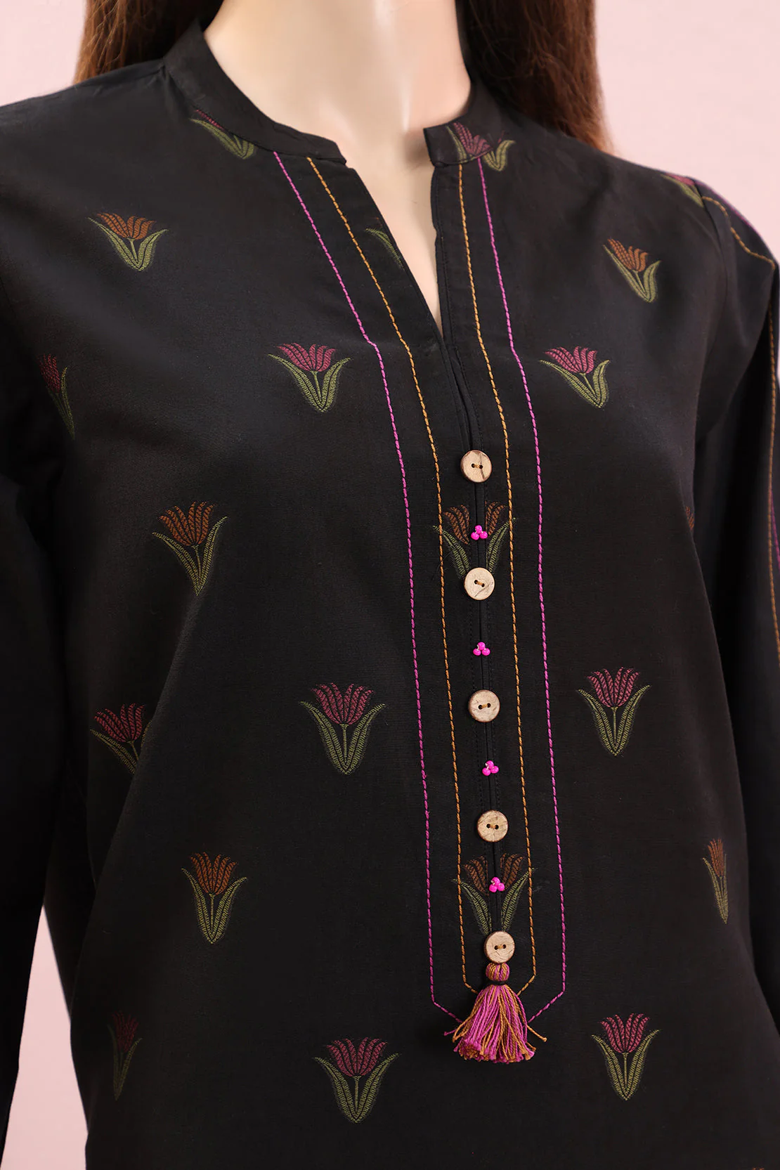 Unstitched Jacquard Cotton Shirt - Image 3