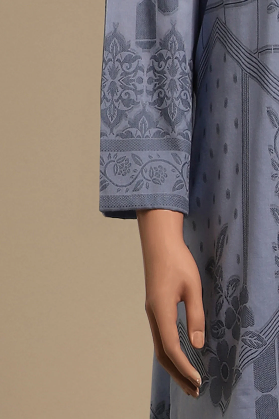 Unstitched Jacquard Cotton Shirt - Image 3