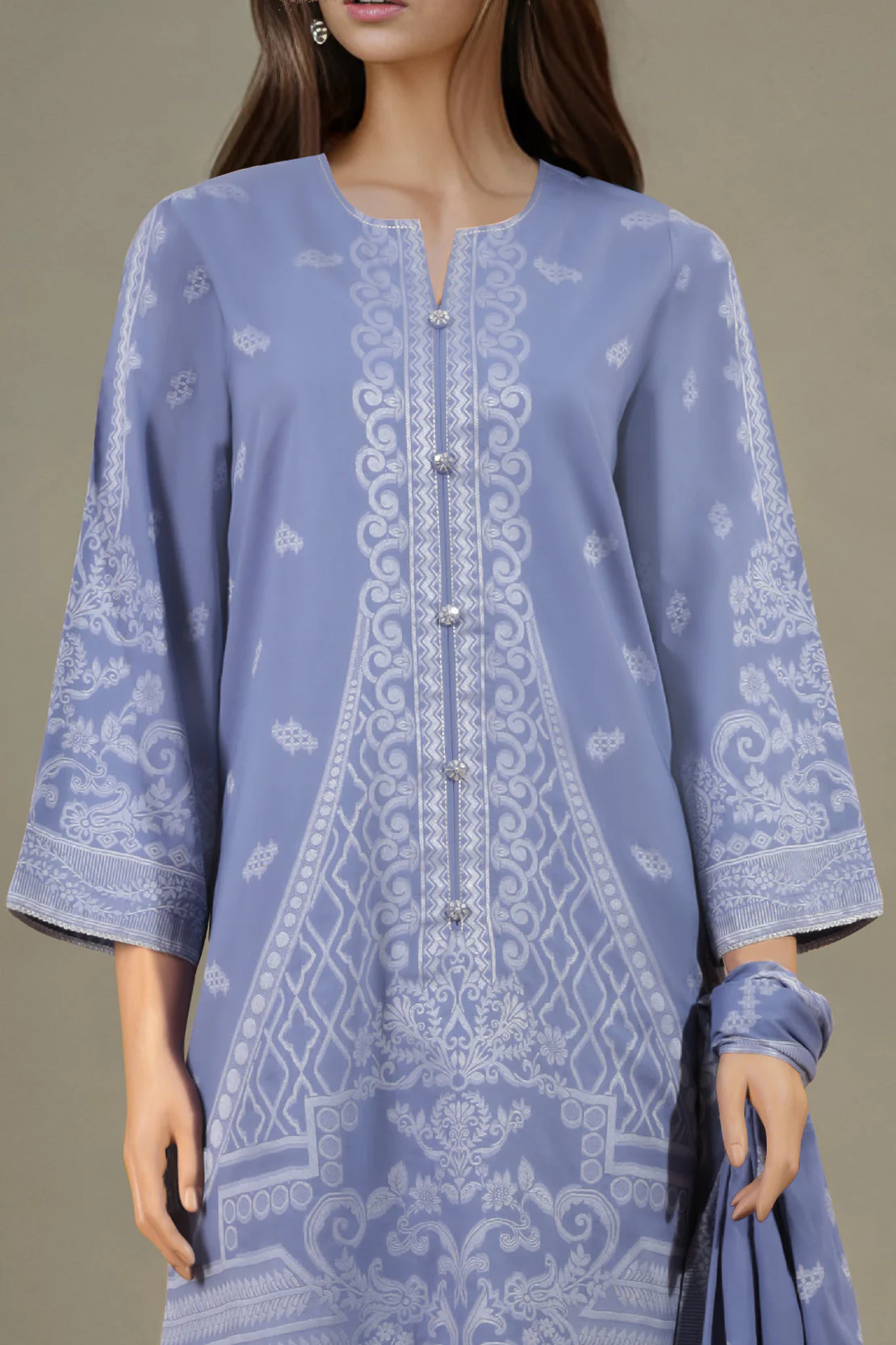 Unstitched Jacquard Cotton Shirt