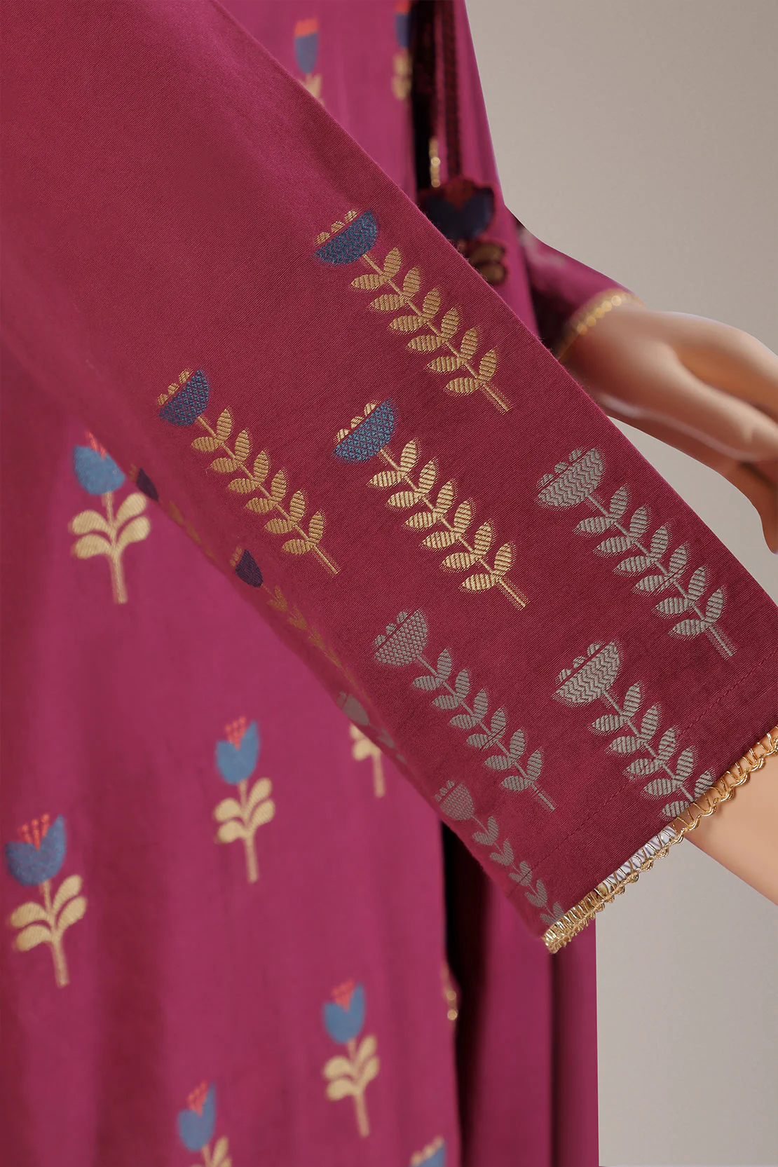 Unstitched Jacquard Cotton Shirt - Image 3