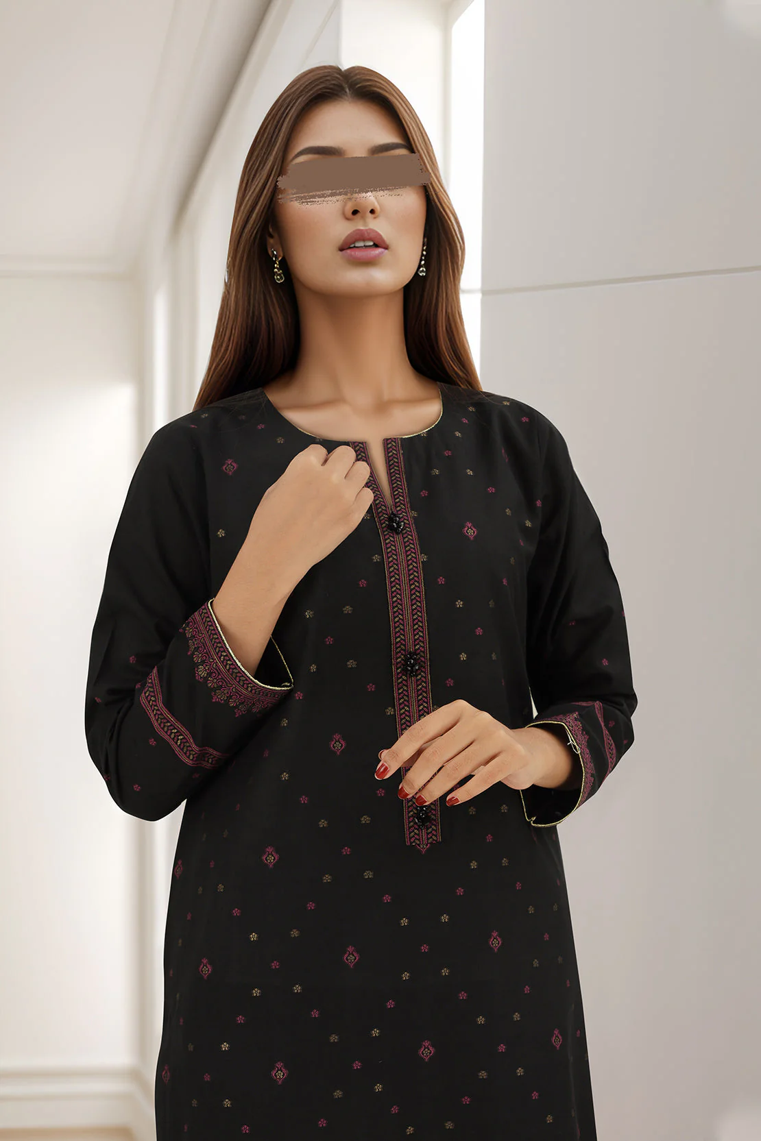 Unstitched Jacquard Cotton Shirt - Image 3