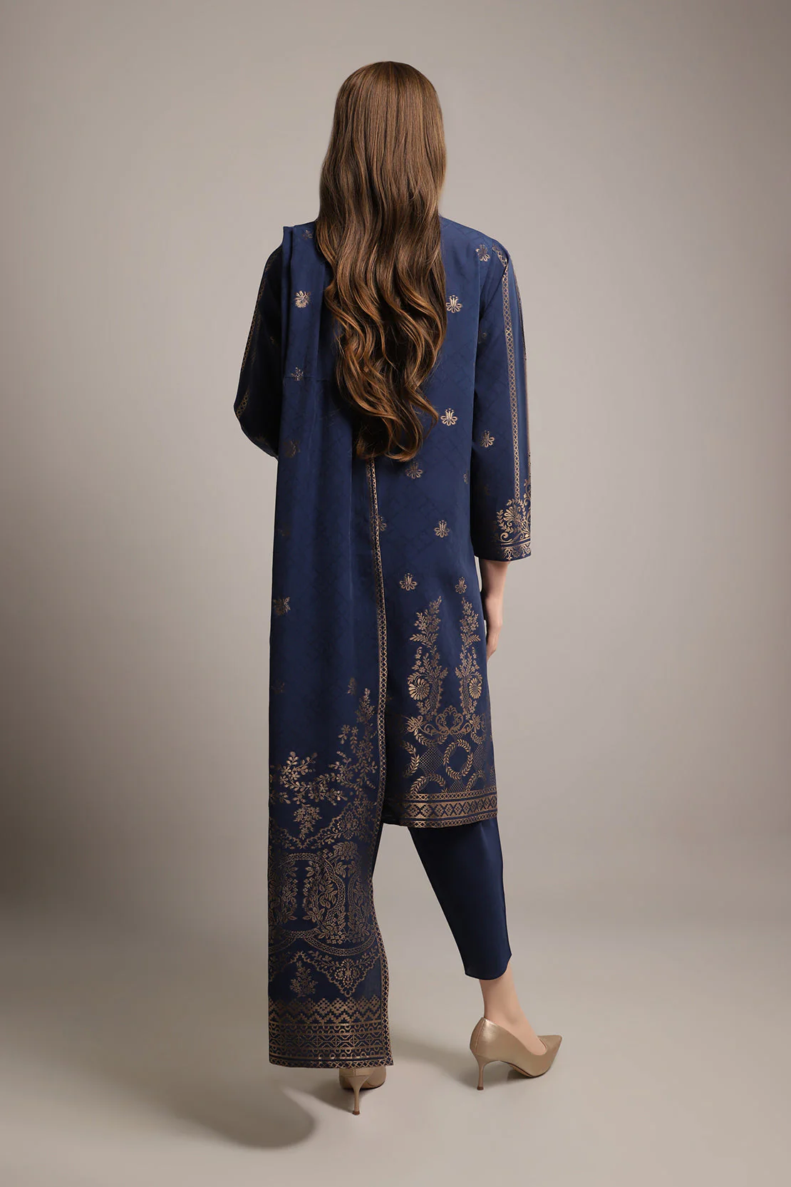 Unstitched Jacquard Cotton Shirt - Image 2