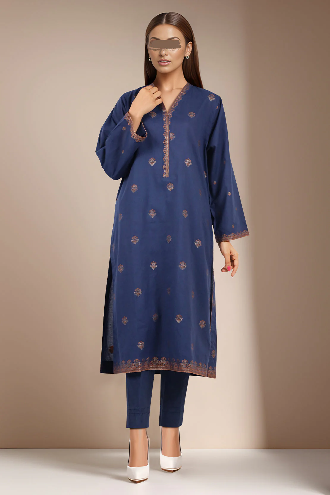 Unstitched Jacquard Cotton Shirt - Image 2