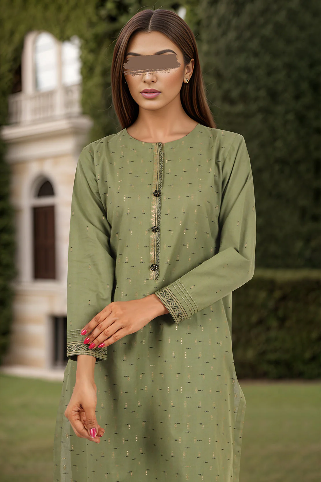 Unstitched Jacquard Cotton Shirt - Image 2