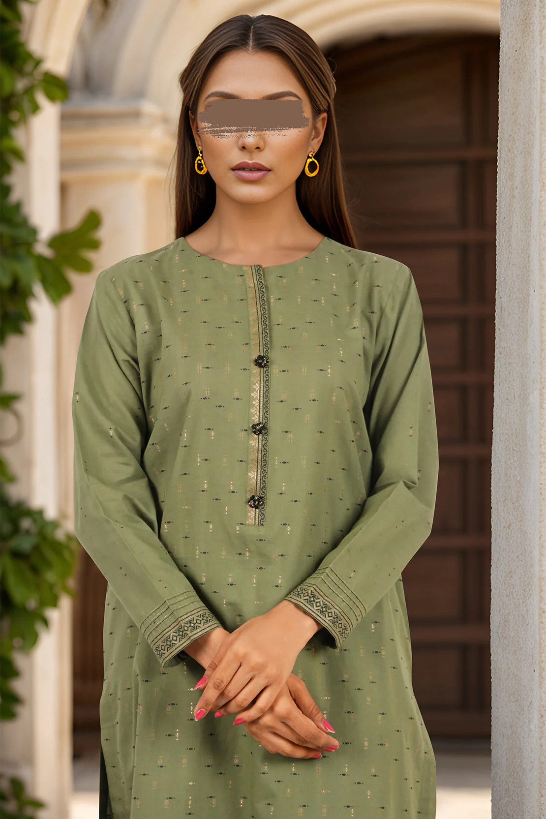 Unstitched Jacquard Cotton Shirt - Image 4