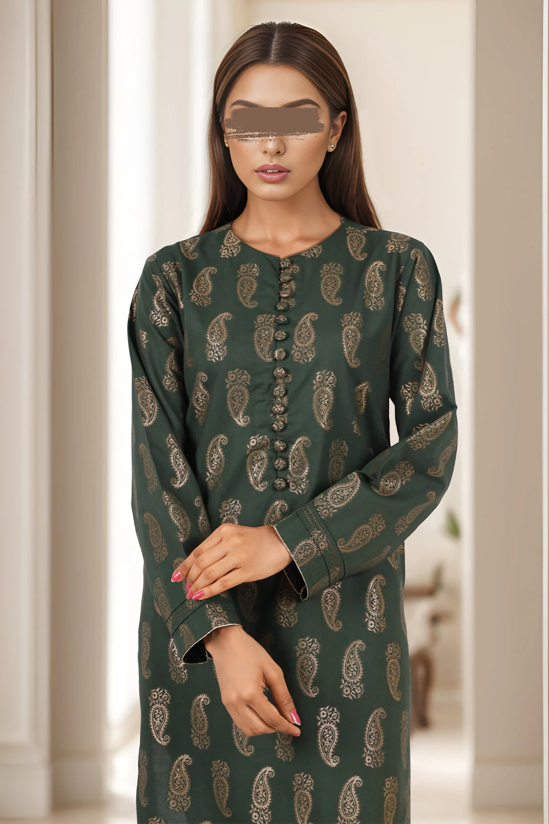 Unstitched Jacquard Cotton Shirt - Image 4