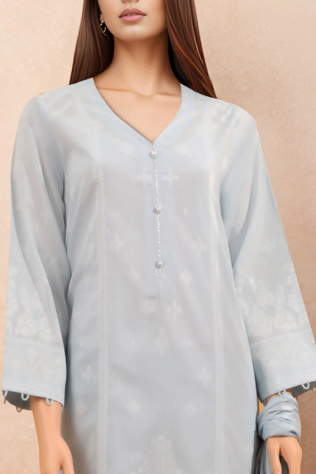 Unstitched Jacquard Cotton Shirt