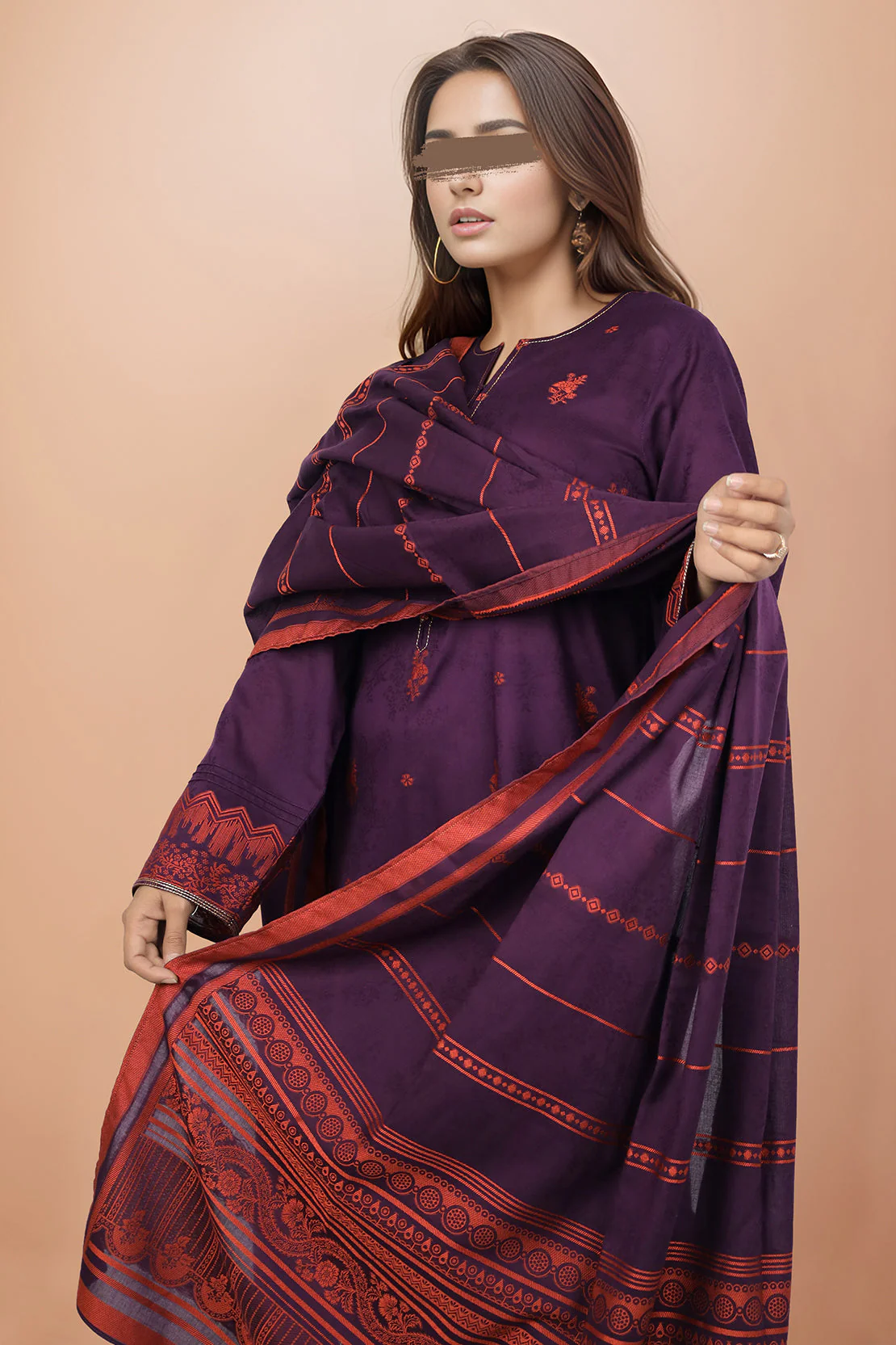Unstitched Jacquard Cotton Shirt - Image 3
