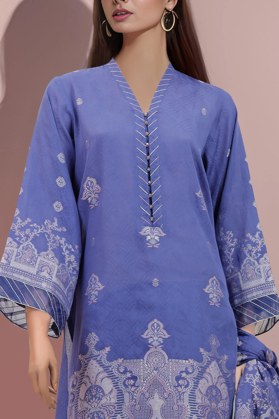 Unstitched Jacquard Cotton Shirt