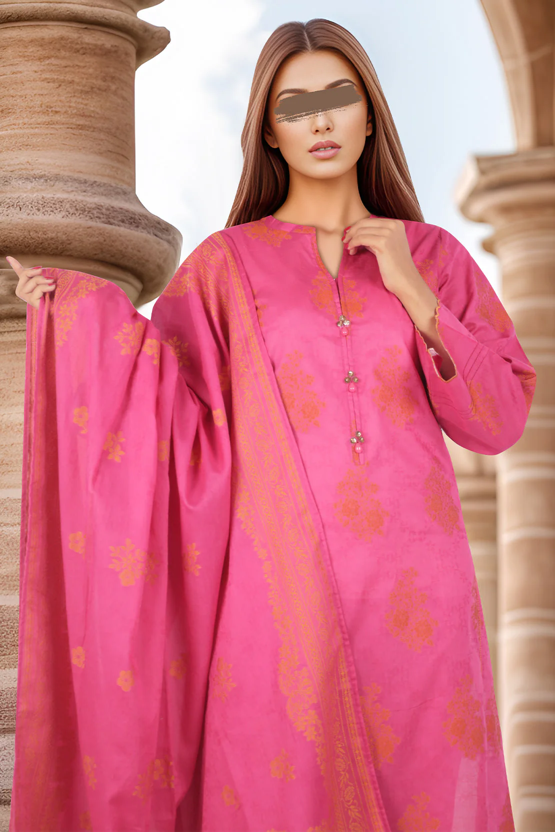 Unstitched Jacquard Cotton Shirt - Image 3