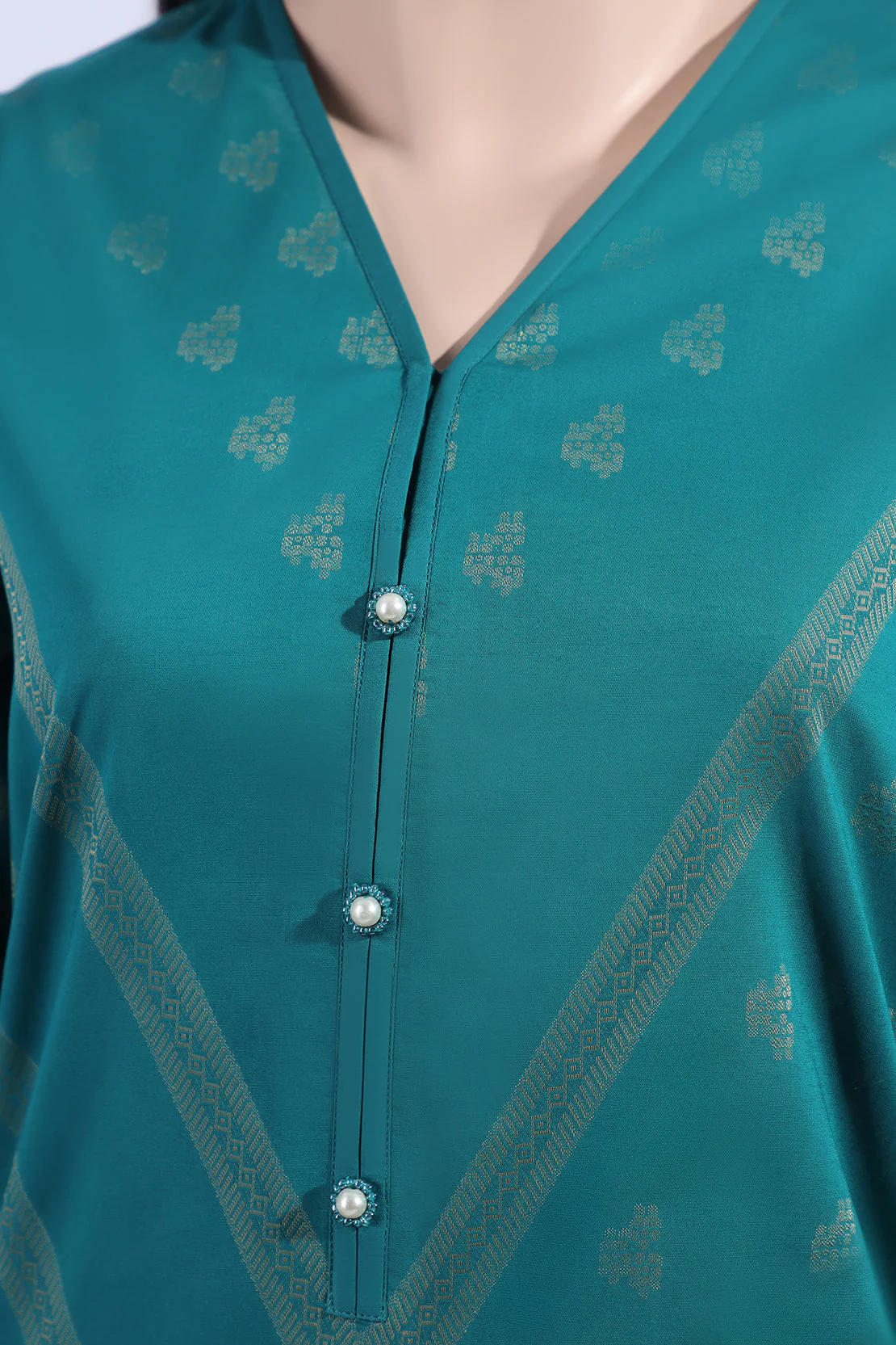 Unstitched Jacquard Cotton Shirt - Image 3