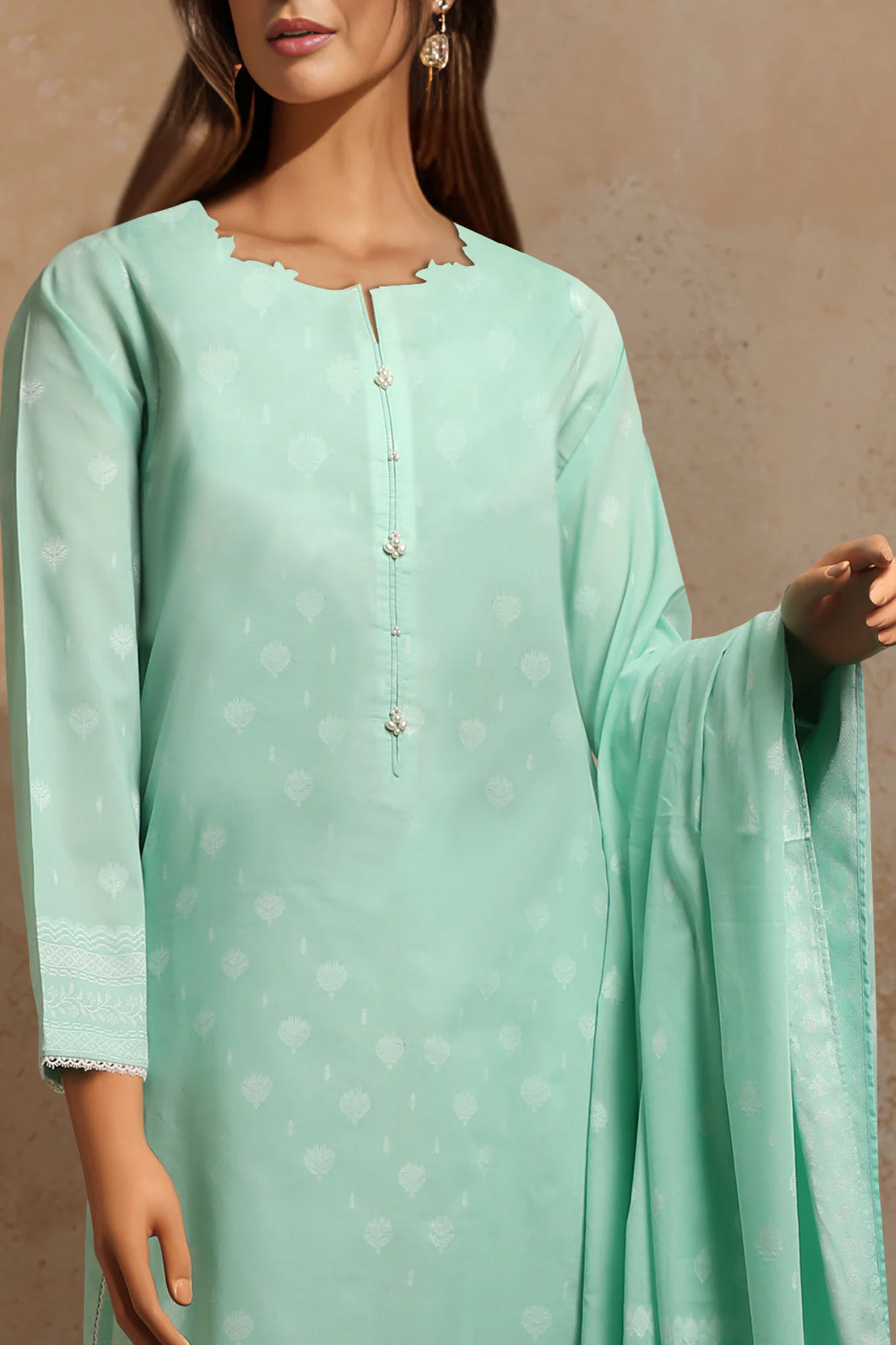 Unstitched Jacquard Cotton Shirt