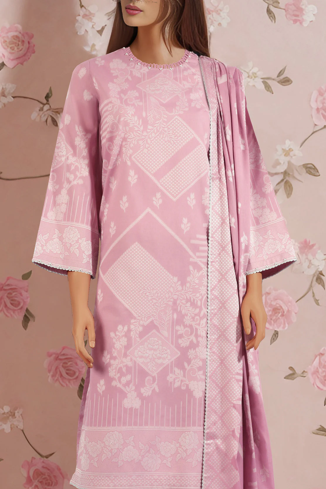 Unstitched Jacquard Cotton Shirt