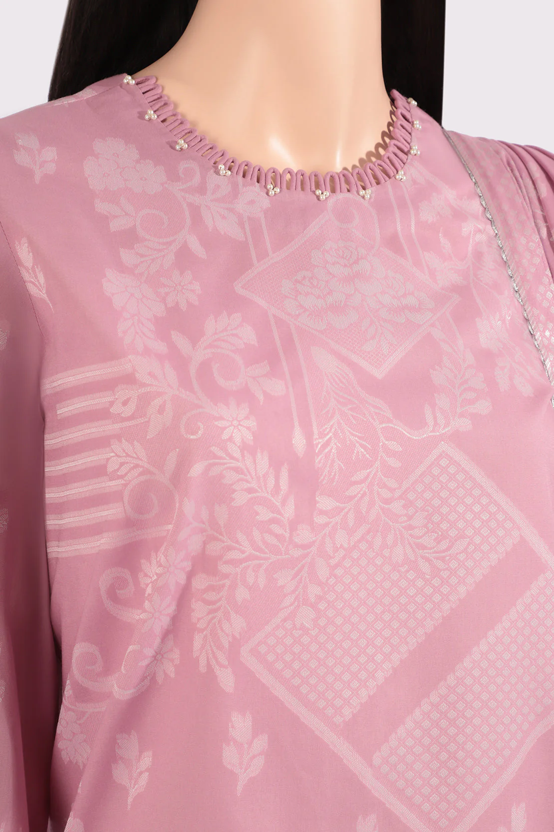 Unstitched Jacquard Cotton Shirt - Image 4