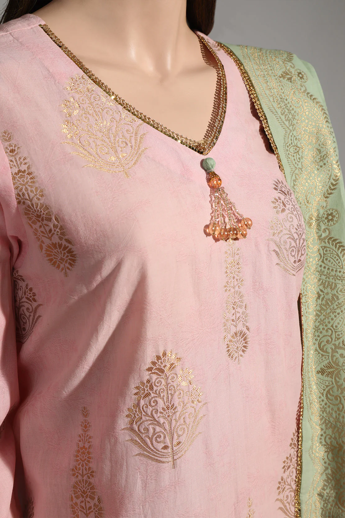 Unstitched Jacquard Cotton Shirt - Image 3