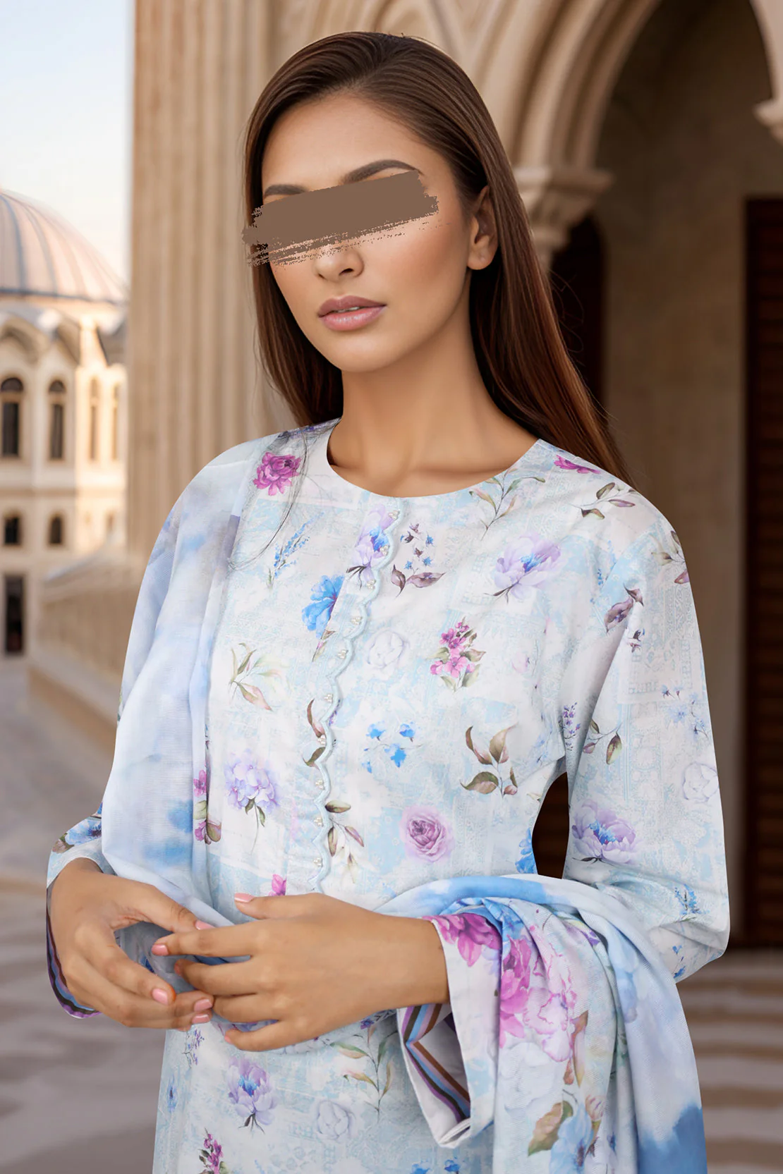 Unstitched Self Jacquard Shirt - Image 2