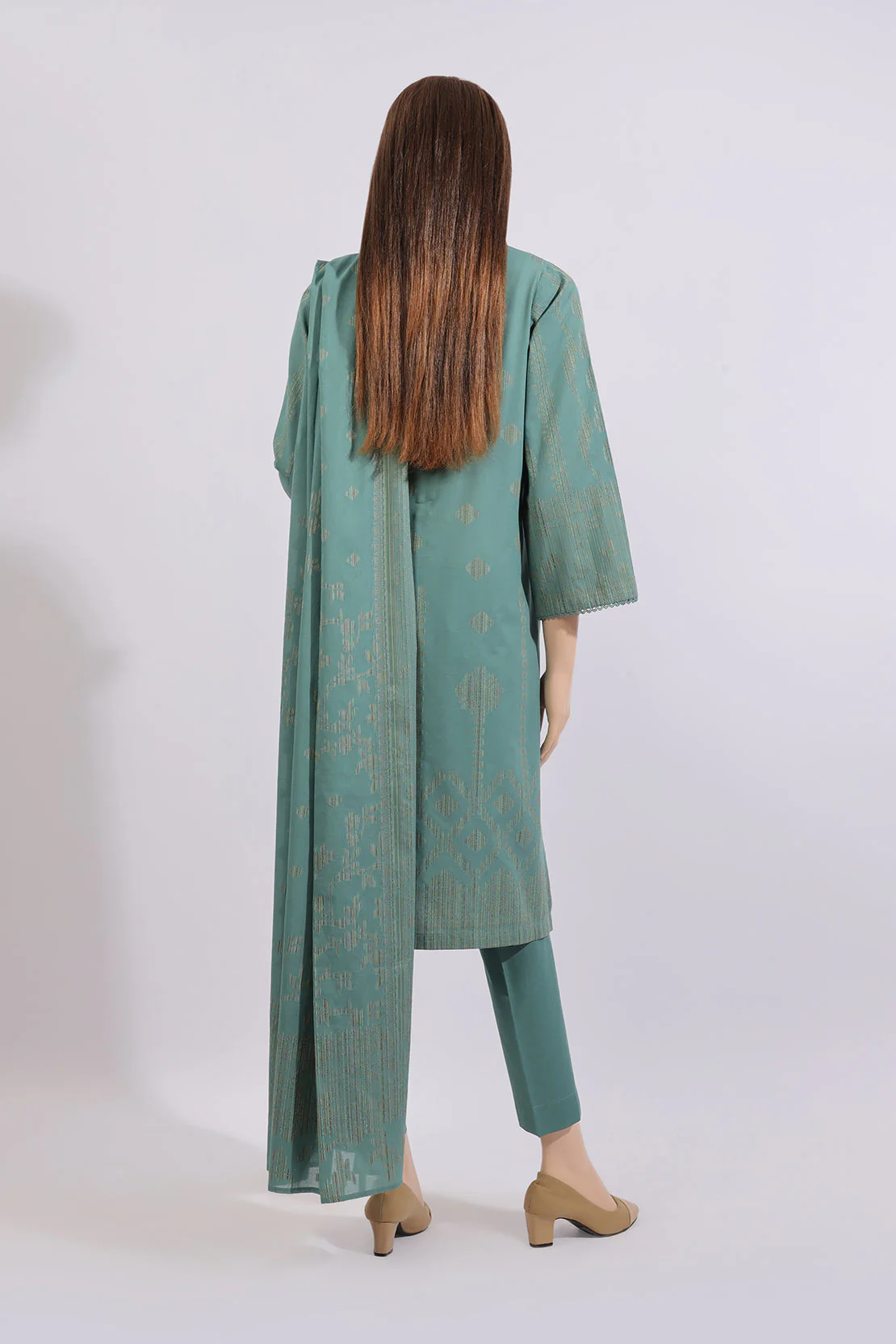 Unstitched Jacquard Cotton Shirt - Image 2
