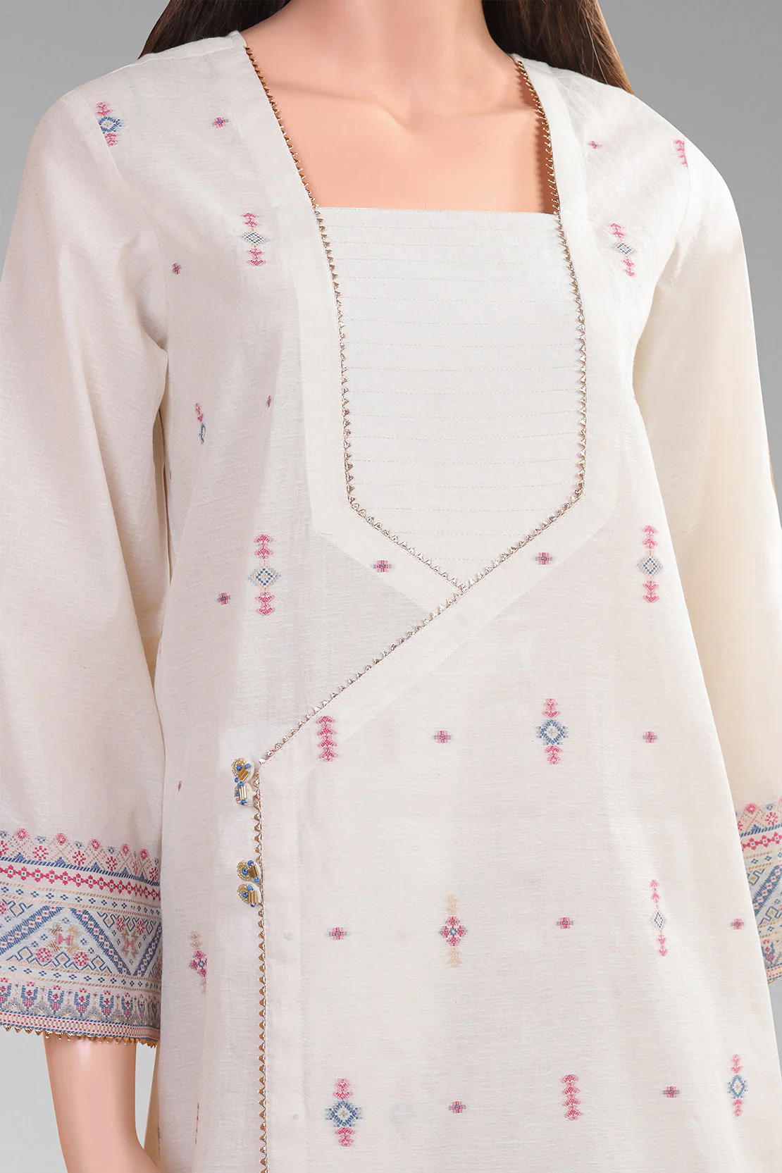 Unstitched Jacquard Cotton Shirt - Image 2