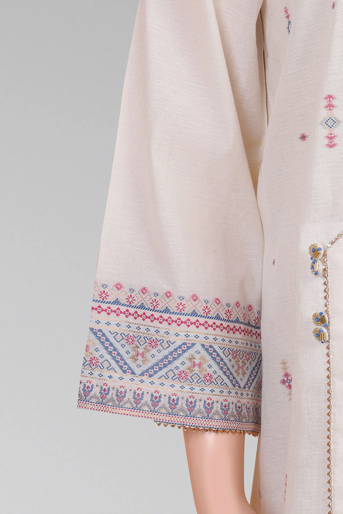 Unstitched Jacquard Cotton Shirt - Image 3