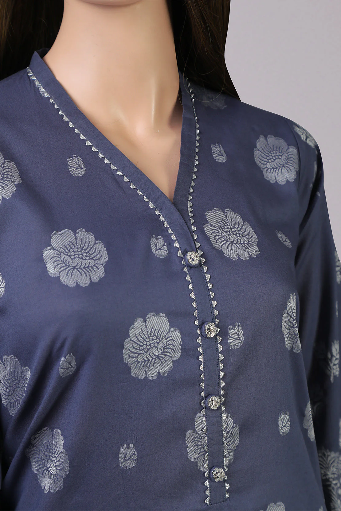 Unstitched Jacquard Cotton Shirt - Image 3