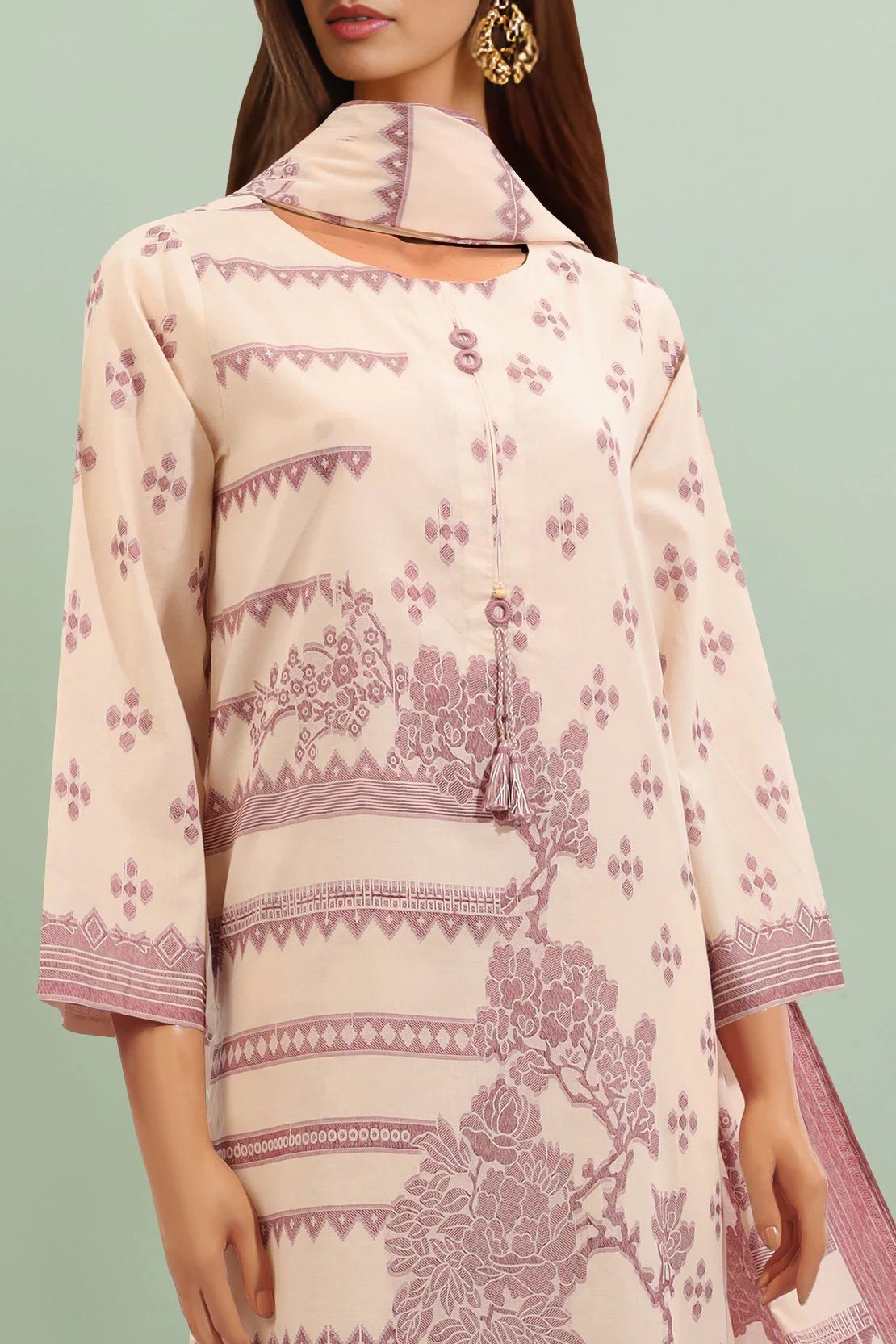Unstitched Jacquard Cotton Shirt
