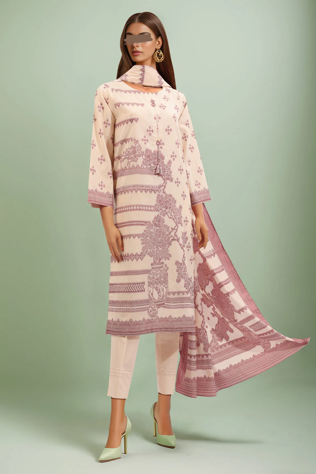 Unstitched Jacquard Cotton Shirt - Image 2