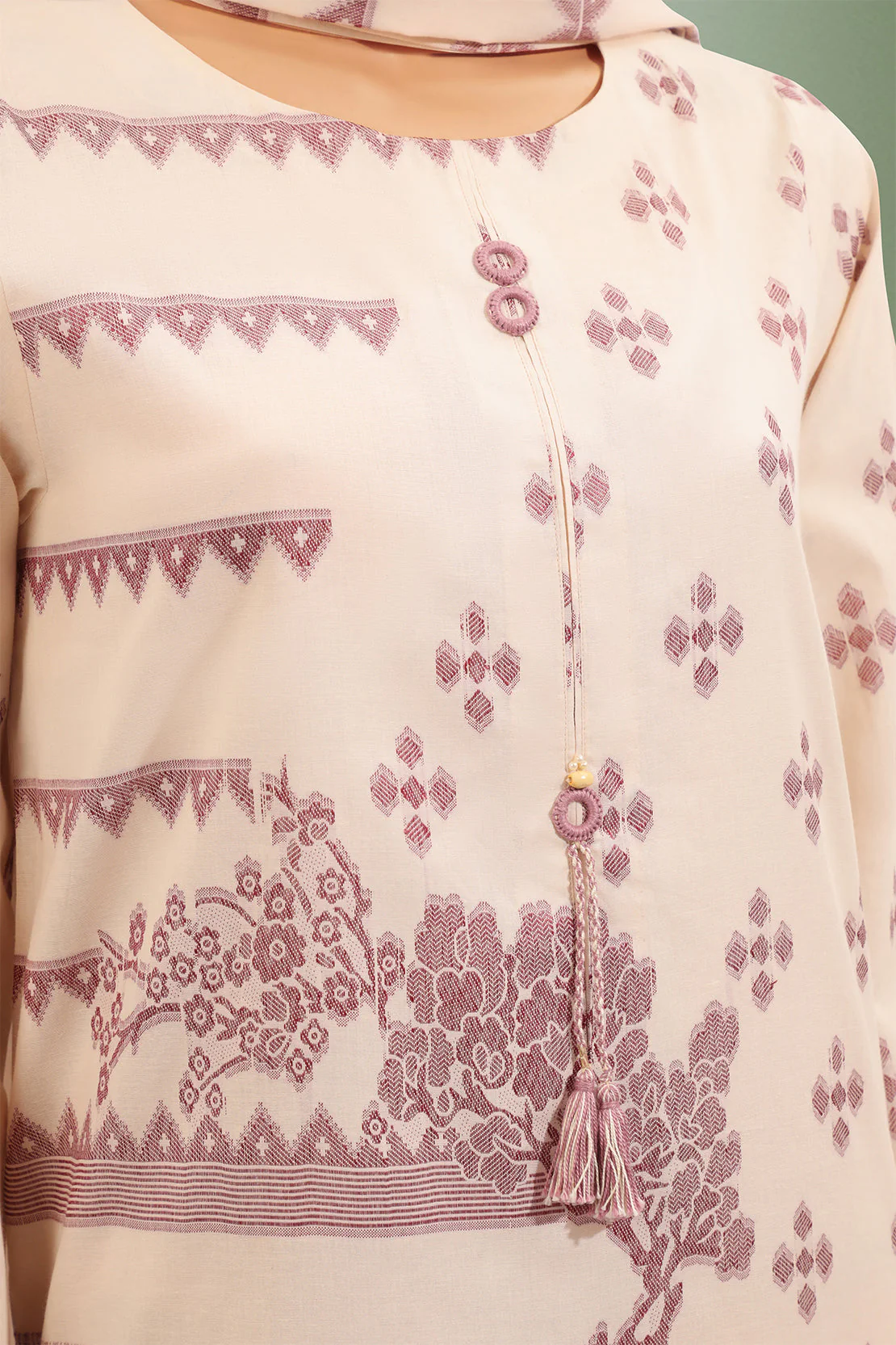 Unstitched Jacquard Cotton Shirt - Image 3