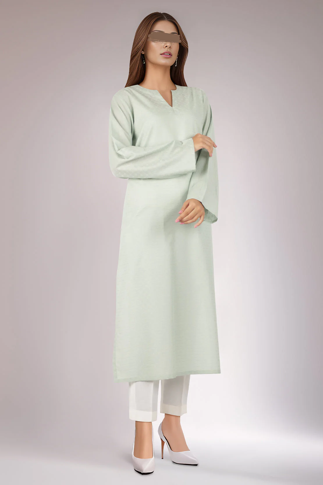 Unstitched Jacquard Cotton Shirt - Image 2