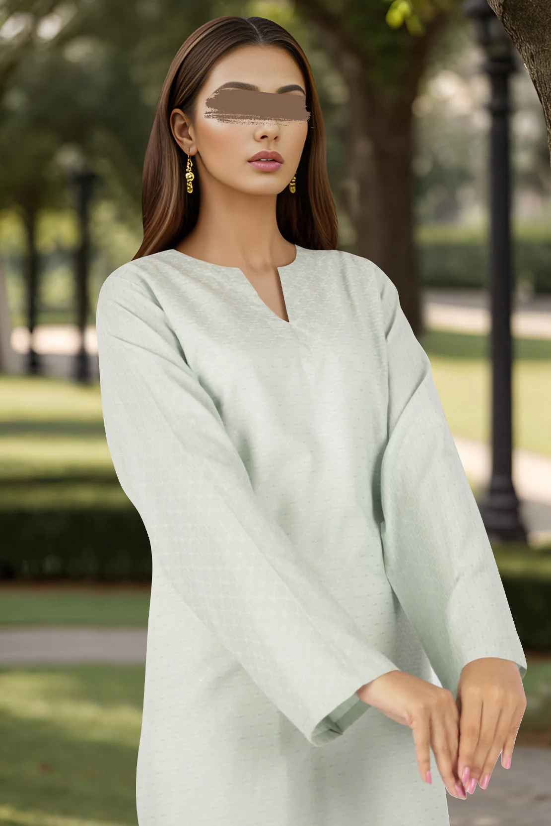 Unstitched Jacquard Cotton Shirt - Image 3