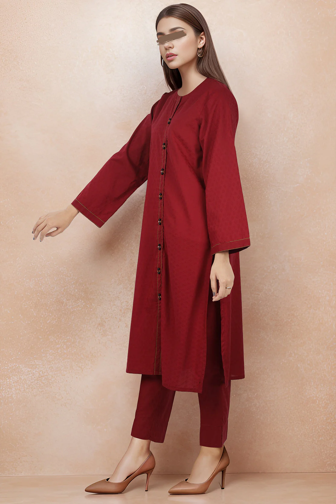 Unstitched Jacquard Cotton Shirt - Image 2